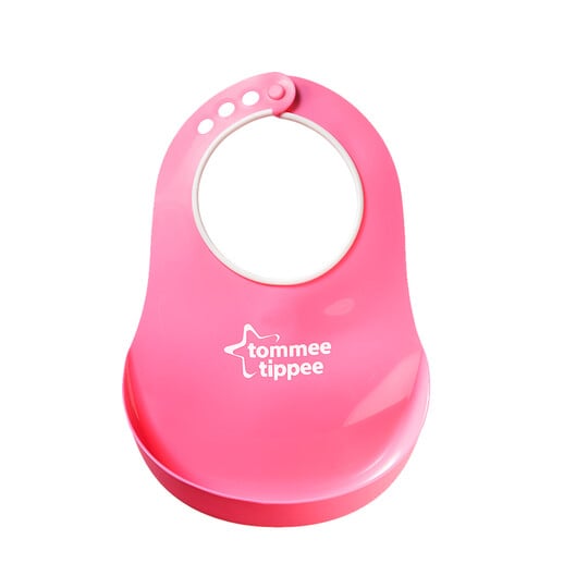 Tommee Tippee Essentials Comfi Neck Catch Bib- Pink/Blue/Orange image number 2